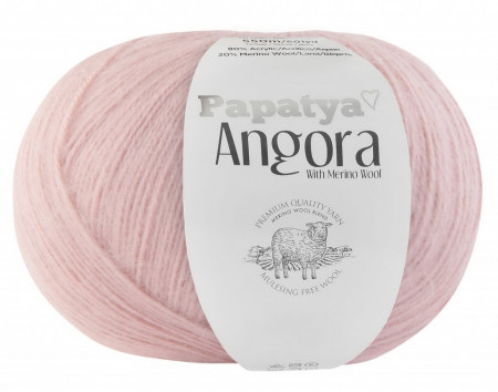 Fir de tricotat sau crosetat - Fire tip mohair din acril Kamgarn Papatya Angora ROZ 4120