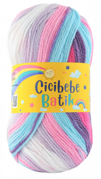 Fir de tricotat sau crosetat - Fire tip mohair din acril Kamgarn Cicibebe Batik degrade 30