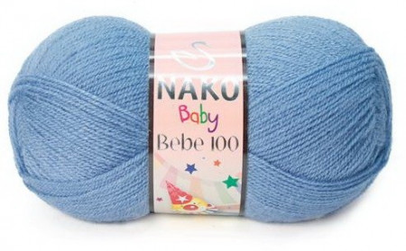 Fir de tricotat sau crosetat - Fire tip mohair din acril Nako Baby bleo 2488