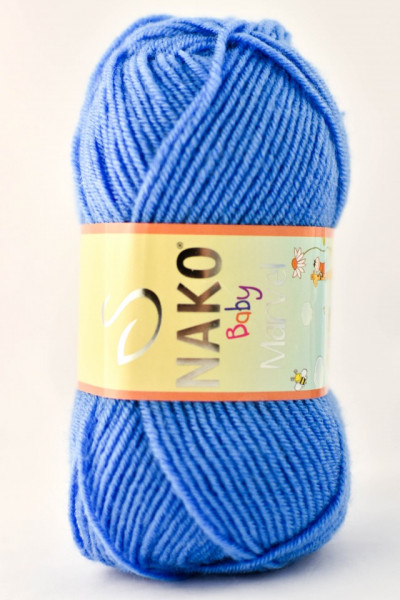 Fir de tricotat sau crosetat - Fire tip mohair din acril Nako Baby MARVEL BLEO 1256