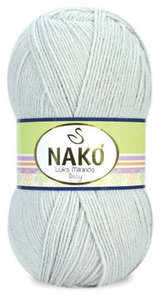 Fir de tricotat sau crosetat - Fire tip mohair din acril NAKO LUKS MINNOS GRI 969