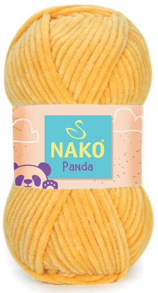 Fir de tricotat sau crosetat - Fire tip mohair din acril NAKO PANDA GALBEN 3116