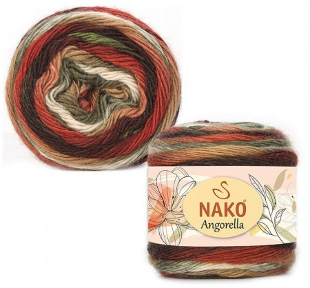 Fir de tricotat sau crosetat - Fire tip mohair din acril premium Nako ANGORELLA DEGRADE 87533
