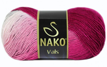 Fir de tricotat sau crosetat - Fire tip mohair din acril premium Nako VALS DEGRADE 86082