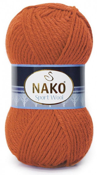 Fir de tricotat sau crosetat - Fire tip mohair din acril si lana Nako Sport Wool portocaliu 6963