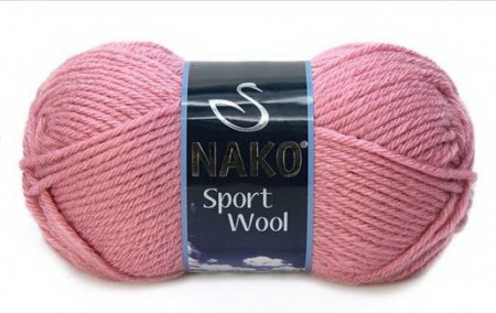 Fir de tricotat sau crosetat - Fire tip mohair din acril si lana Nako Sport Wool ROZ 2276