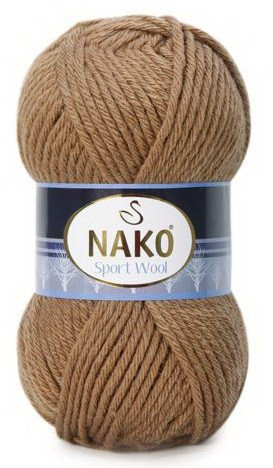 Fir de tricotat sau crosetat - Fire tip mohair din acril si lana Nako Sport Wool BEJ 10126