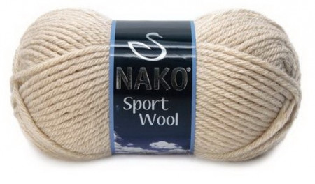 Fir de tricotat sau crosetat - Fire tip mohair din acril si lana Nako Sport Wool BEJ 23116