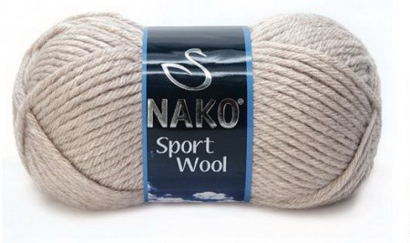 Fir de tricotat sau crosetat - Fire tip mohair din acril si lana Nako Sport Wool GRI 2167