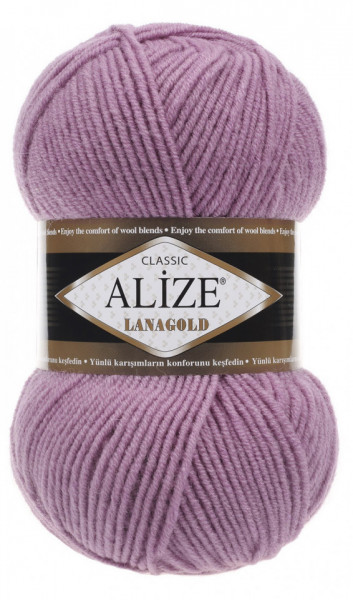 Fir de tricotat sau crosetat - Fire tip mohair din lana 49% si acril 51% Alize Lanagold Lila 28