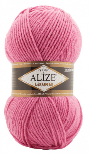 Fir de tricotat sau crosetat - Fire tip mohair din lana 49% si acril 51% Alize Lanagold ROZ 178