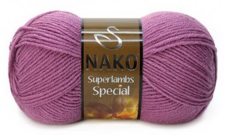 Fir de tricotat sau crosetat - Fire tip mohair din lana 50% si acril 50% Nako Superlambs Special MOV 1048
