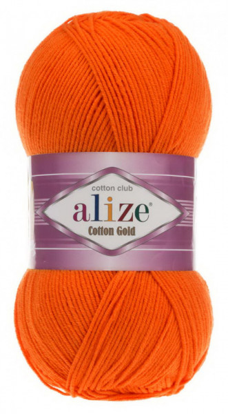 Fir de tricotat sau crosetat - Fir ALIZE COTTON GOLD PORTOCALIU 37