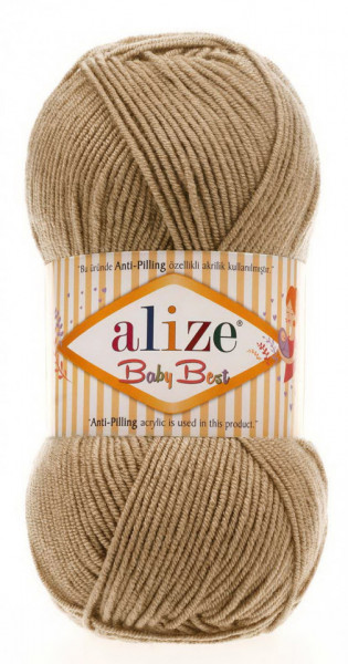 Fir de tricotat sau crosetat - Fire amestec acril anti pilling + bambus ALIZE BABY BEST BEJ 368