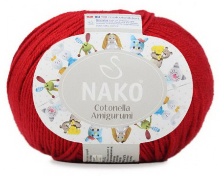 Fir de tricotat sau crosetat - Fire NAKO COTONELLA AMIGURUMI ROSU 1203
