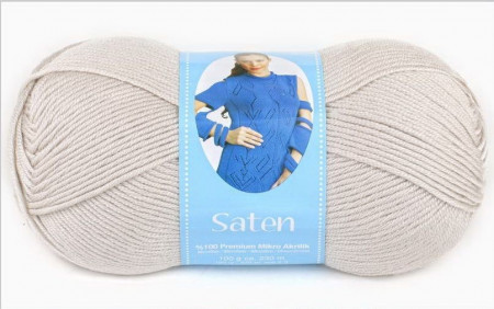 Fir de tricotat sau crosetat - Fire Nako SATEN GRI DESCHIS 6690