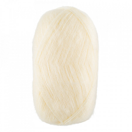 Fir de tricotat sau crosetat - Fire tip mohair acril NAKO MOHAIR DELICATE - CREAM COD 6103 / 256 - Img 2