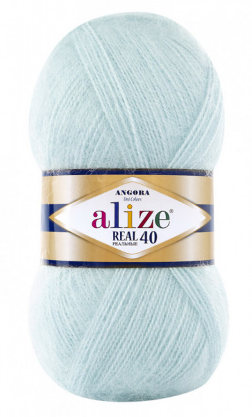 Fir de tricotat sau crosetat - Fire tip mohair din acril Alize Angora Real 40 Vernil 522