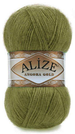 Fir de tricotat sau crosetat - Fire tip mohair din acril Alize Angora Gold VERNIL758