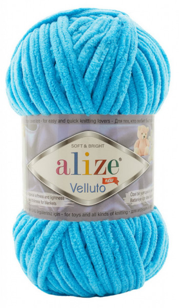 Fir de tricotat sau crosetat - Fire tip mohair din acril ALIZE VELLUTO BLEO 16
