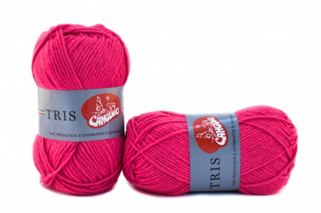 Fir de tricotat sau crosetat - Fire tip mohair din acril CANGURO - TRIS ROZ 308 - Img 2
