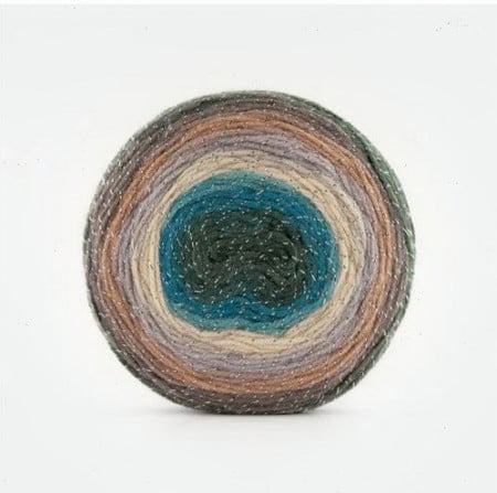 Fir de tricotat sau crosetat - Fire tip mohair din acril Kamgarn Papatya CAKE SILVER degrade 309