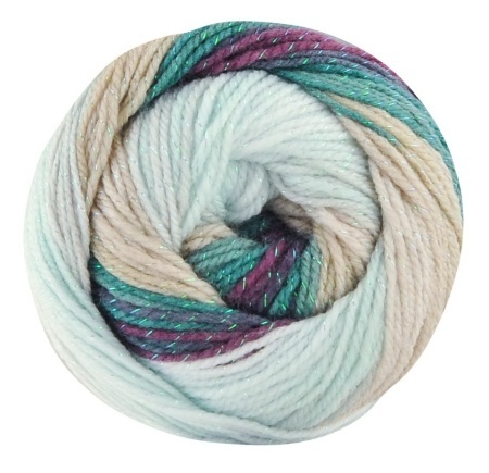 Fir de tricotat sau crosetat - Fire tip mohair din acril Kamgarn Papatya Batik Glitter degrade 03 - Img 2