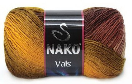 Fir de tricotat sau crosetat - Fire tip mohair din acril premium Nako VALS DEGRADE 86382