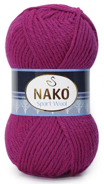 Fir de tricotat sau crosetat - Fire tip mohair din acril si lana Nako Sport Wool MOV 6964