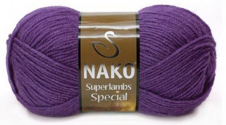 Fir de tricotat sau crosetat - Fire tip mohair din lana 50% si acril 50% Nako Suprlambs Special MOV 6965