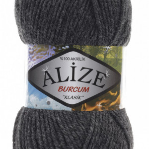 Fir de tricotat sau crosetat - Fir ACRILIC ALIZE BURCUM KLASIK GRI 195