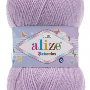 Fir de tricotat sau crosetat - Fir ACRILIC ALIZE SEKERIM BEBE LILA 27