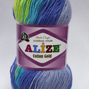 Fir de tricotat sau crosetat - Fir ALIZE COTTON GOLD BATIK - DEGRADE 4146