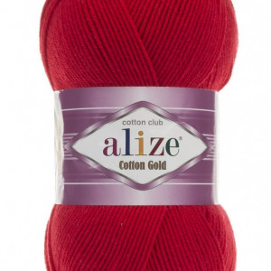 Fir de tricotat sau crosetat - Fir ALIZE COTTON GOLD ROSU 56