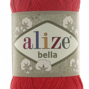 Fir de tricotat sau crosetat - Fir BUMBAC 100% ALIZE BELLA - ROSU 56