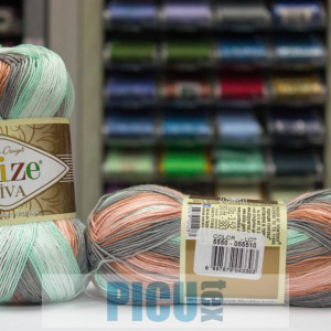 Fir de tricotat sau crosetat - Fir microfibra ALIZE DIVA BATIK DEGRADE 5550 - Img 2