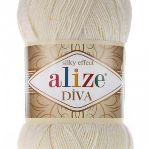Fir de tricotat sau crosetat - Fir microfibra ALIZE DIVA BEJ 383