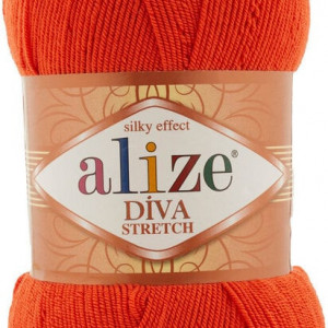 Fir de tricotat sau crosetat - Fir microfibra ALIZE DIVA STRETCH PORTOCALIU 37