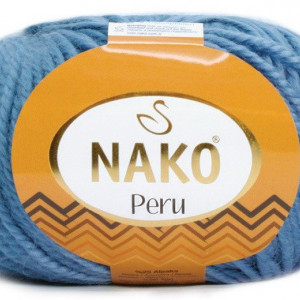 Fir de tricotat sau crosetat - Fire din amestec alpaca, lana si acril Nako Peru - ALBASTRU COD 6834