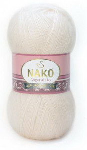 Fir de tricotat sau crosetat - Fire tip mohair acril NAKO ANGORA LUKS CREAM 11499