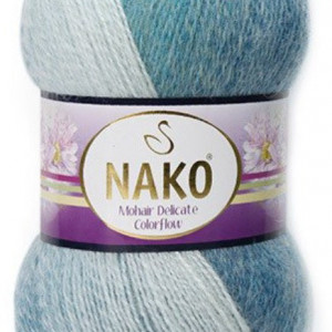 Fir de tricotat sau crosetat - Fire tip mohair acril NAKO MOHAIR DELICATE COLORFLOW DEGRADE 28080