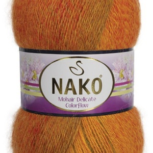 Fir de tricotat sau crosetat - Fire tip mohair acril NAKO MOHAIR DELICATE COLORFLOW DEGRADE 28203