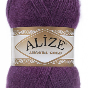 Fir de tricotat sau crosetat - Fire tip mohair din acril Alize Angora Gold Mov 111