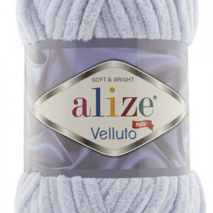 Fir de tricotat sau crosetat - Fire tip mohair din acril ALIZE VELLUTO GRI 416