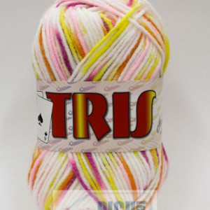 Fir de tricotat sau crosetat - Fire tip mohair din acril CANGURO - TRIS IMPRIMAT DEGRADE 356