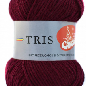 Fir de tricotat sau crosetat - Fire tip mohair din acril CANGURO - TRIS GRENA 316