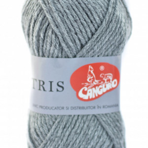 Fir de tricotat sau crosetat - Fire tip mohair din acril CANGURO - TRIS GRI 341