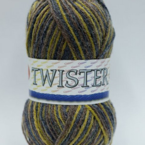 Fir de tricotat sau crosetat - Fire tip mohair din acril CANGURO - TWISTER IMPRIMAT DEGRADE 371