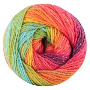 Fir de tricotat sau crosetat - Fire tip mohair din acril Kamgarn Papatya Batik Glitter degrade 08 - Img 2
