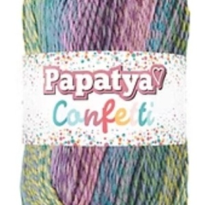 Fir de tricotat sau crosetat - Fire tip mohair din acril Kamgarn Papatya Confetti degrade 04